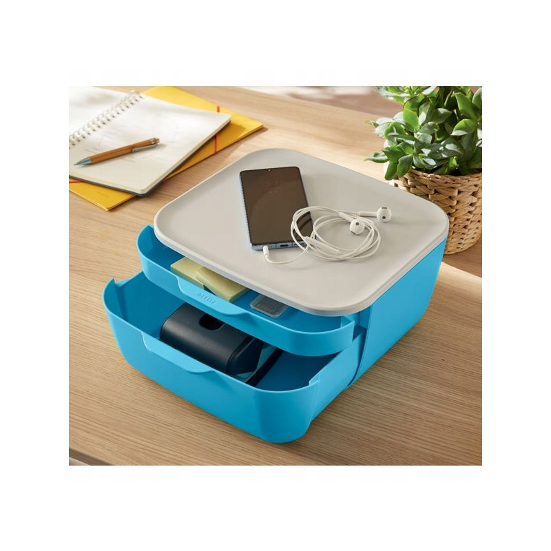 Pojemnik z szufladami Cosy, niebieski 53570061