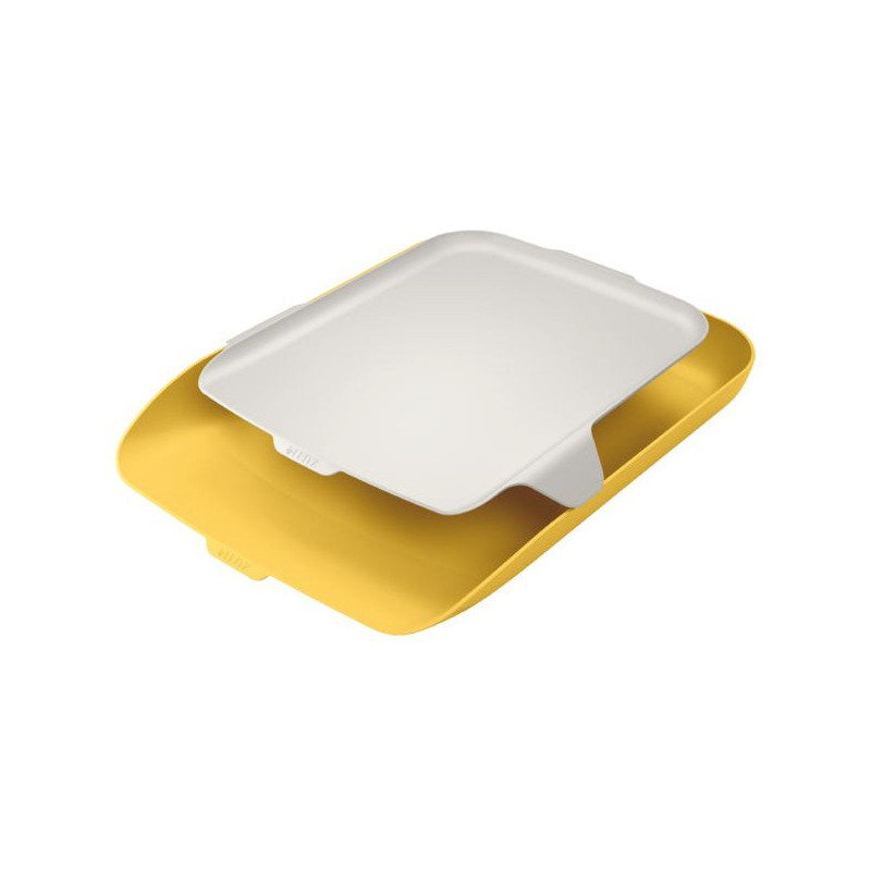 Półka na dokumenty LEITZ Cosy z organizerem żółta 52590019