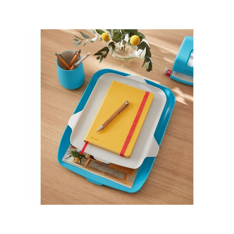 Półka na dokumenty LEITZ Cosy z organizerem niebieska 52590061