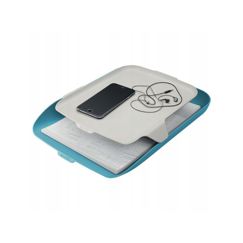 Półka na dokumenty LEITZ Cosy z organizerem niebieska 52590061