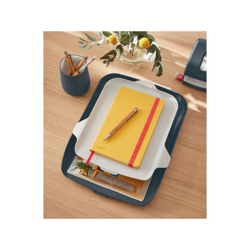 Półka na dokumenty LEITZ Cosy z organizerem szara 52590089