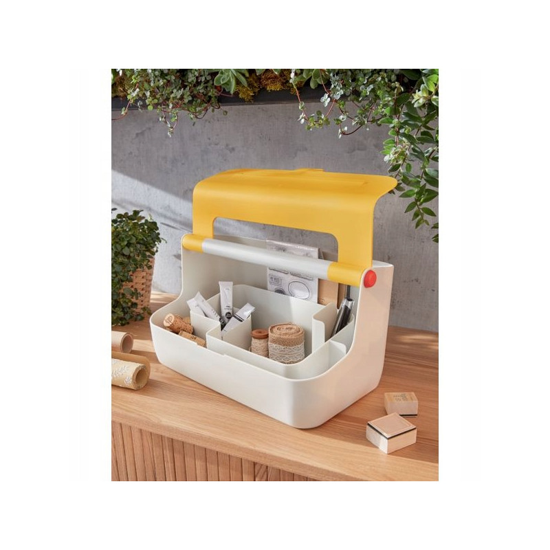 Pojemnik z uchwytem Leitz Cosy, żółty 61250019