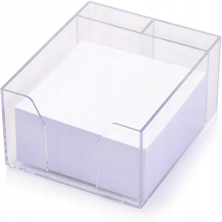 Bloczek nieklejony 85x85x50mm biały + pojemnik NATUNA