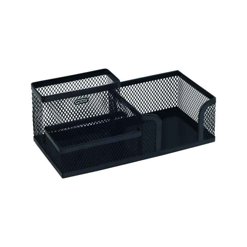 Przybornik na biurko GRAND metalowy czarny MW-218 120-1334