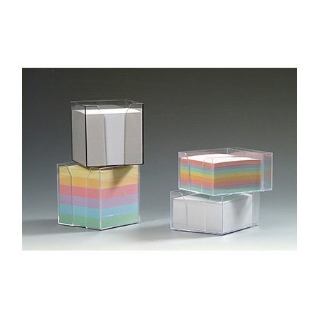 Bloczek nieklejony 85x85x85mm kolorowy + pojemnik NATUNA