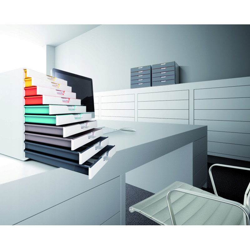Pojemnik z dziesięcioma kolorowymi szufladkami VARICOLOR mix 10, 763027 DURABLE