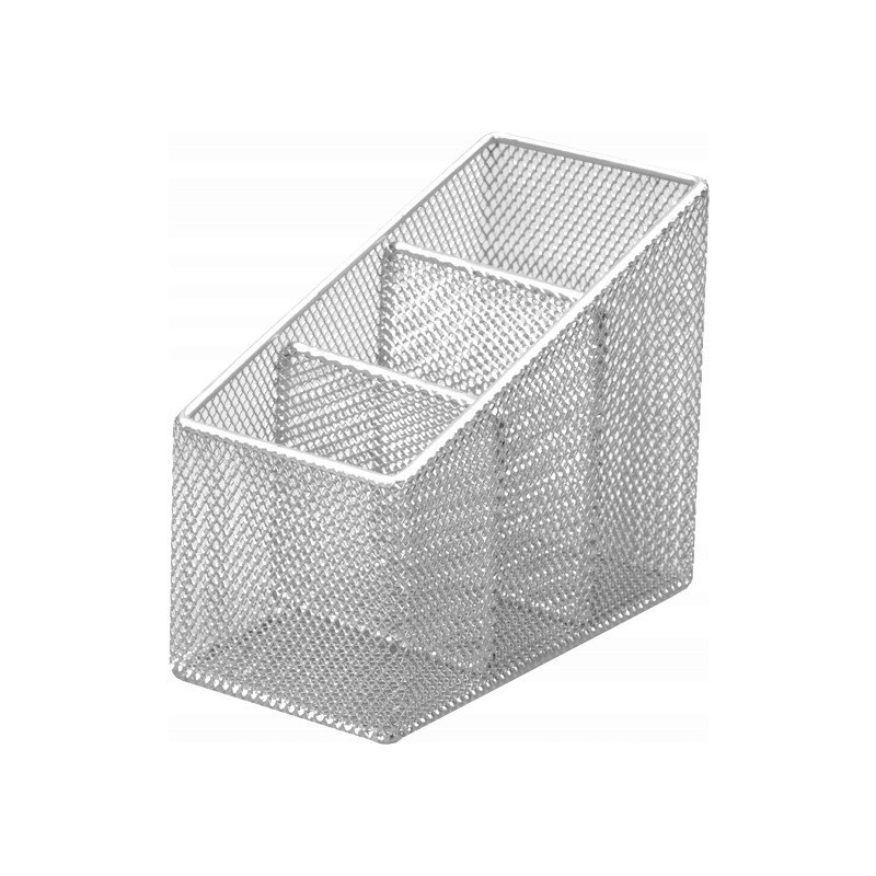 Przybornik do długopisów siatka srebrny BV511-S TETIS