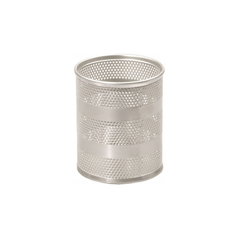 Przybornik duży okrągły BV505-S srebrny TETIS drut.