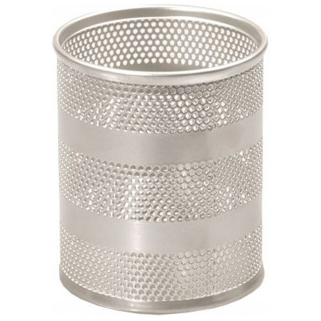 Przybornik duży okrągły BV505-S srebrny TETIS drut.