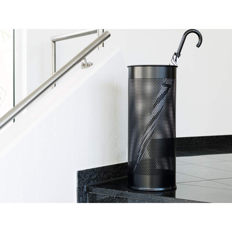 Stojak na parasole metalowy okrągły 28,5L czarny 335001 DURABLE