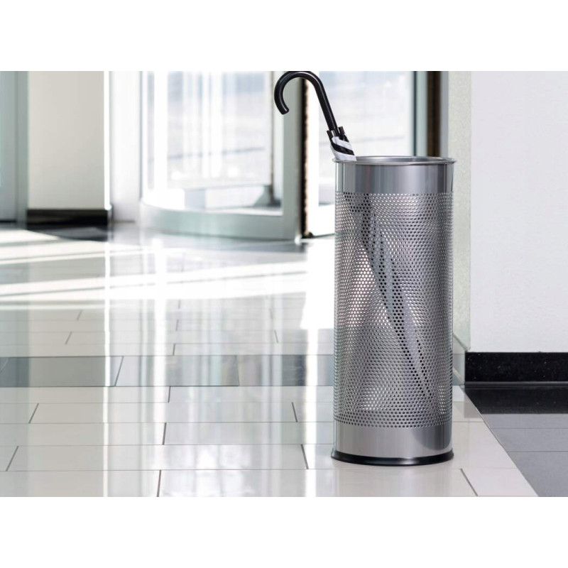 Stojak na parasole metalowy okrągły 28,5L srebrny 335023 DURABLE