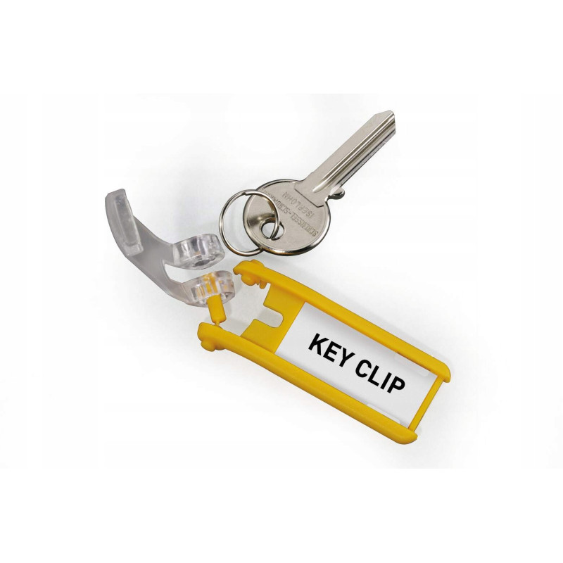 Zawieszki do kluczy (6szt.) żółte 195704 DURABLE KEY CLIP