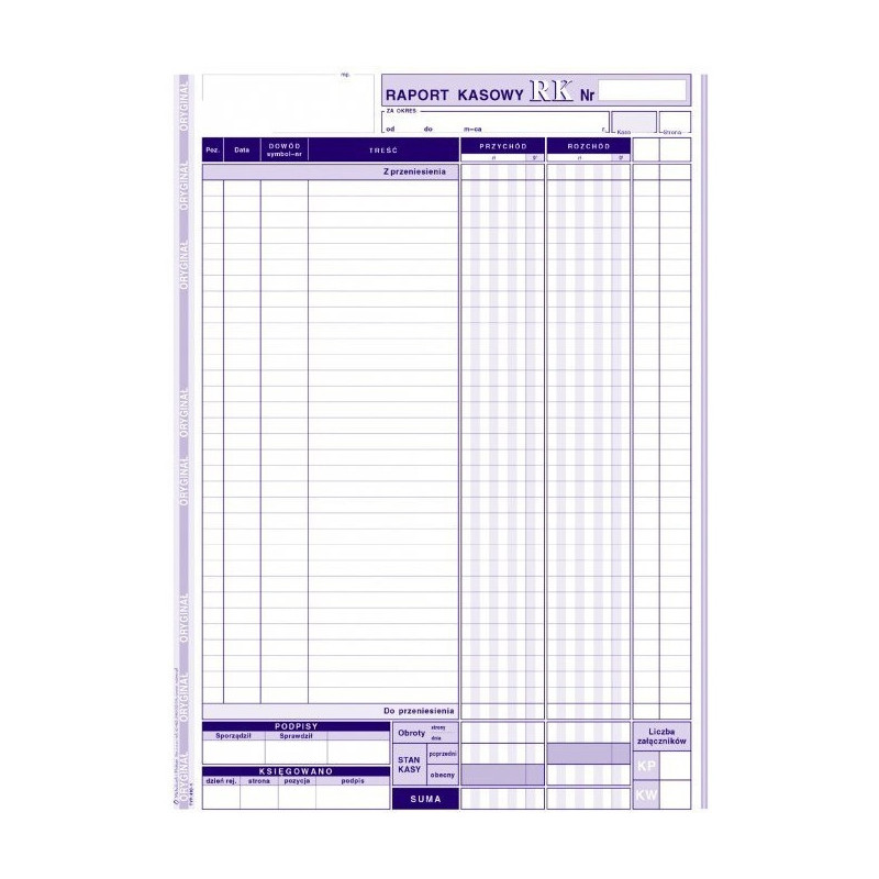 410-1 Raport Kasowy A4 80 kartek MICHALCZYK I PROKOP