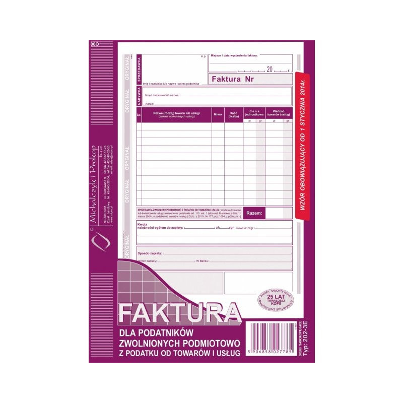 202-3E Fakt.dla zw.podm.z pod.A5 (pion) MICHALCZYK I PROKOP