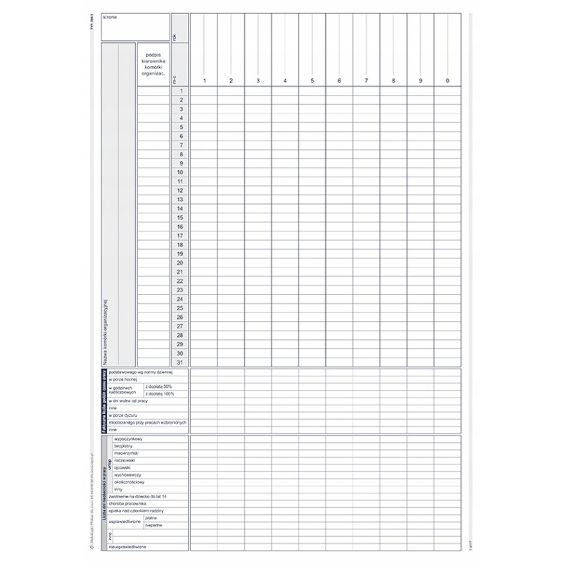 506-1 Lista obecności MICHALCZYK&PROKOP A4 40 kartek