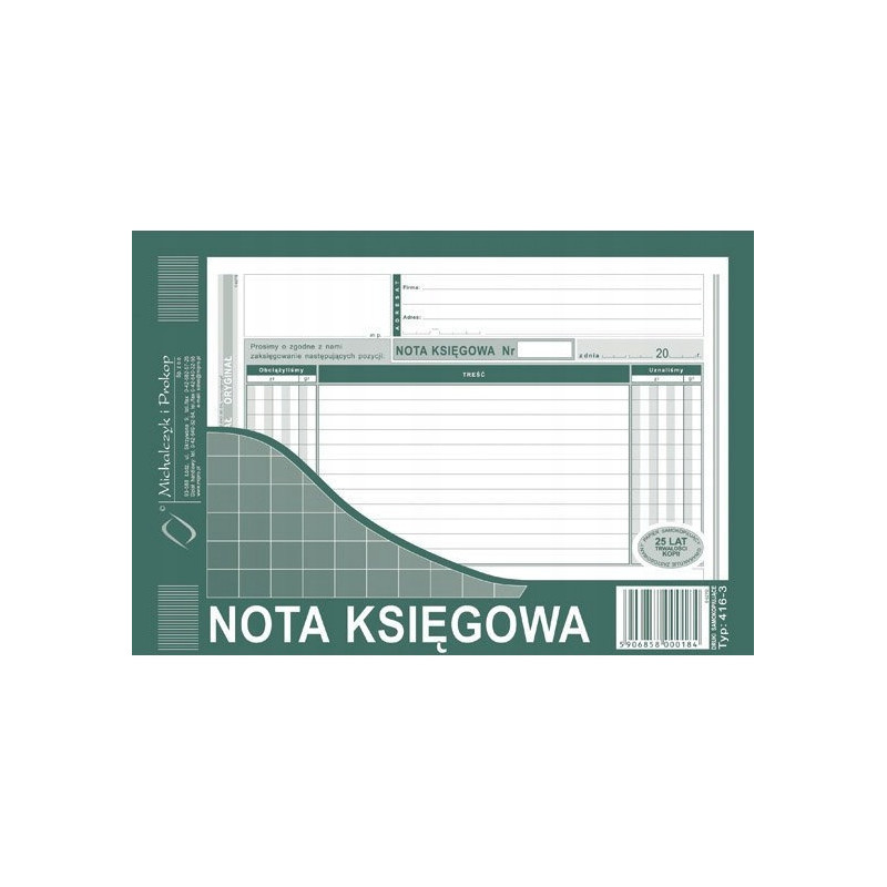 416-3 Nota Księgowa A5 Michalczyk i Prokop