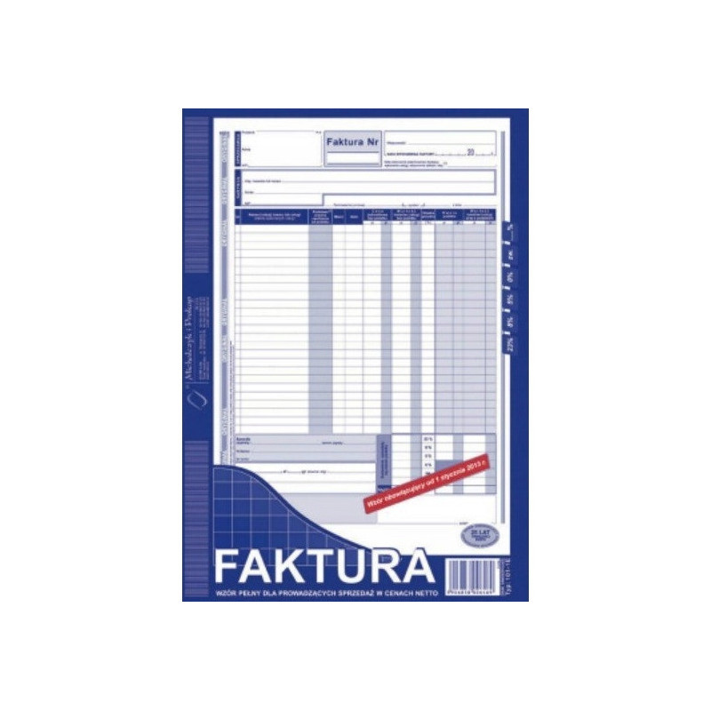 101-1E Faktura VAT A4 80 kartek 80 kartek Michalczyk i Prokop
