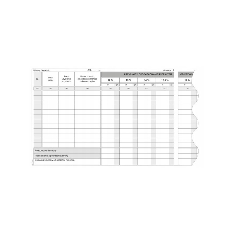 R1-H Ewidencja przychodów A5, styczeń 2022 Michalczyk i Prokop