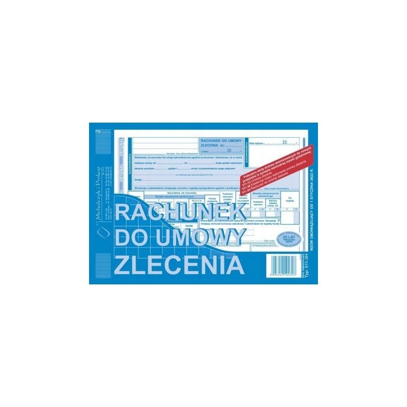 511-3H Rachunek do umowy zlecenia A5 Michalczyk i Prokop