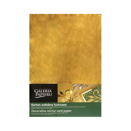 Karton ozdobny A4 ZŁOTY lustrzany 300g (10) 208917 GALERIA PAPIERU