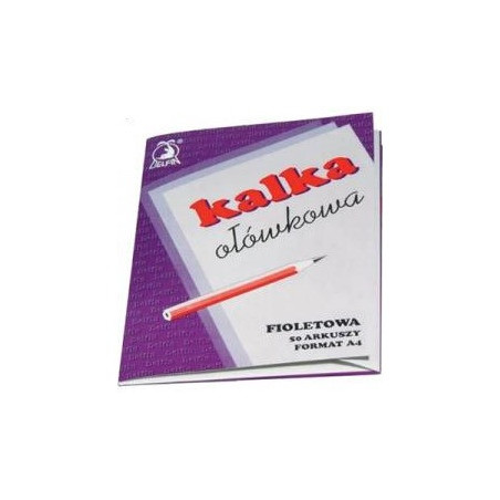 Kalka ołówkowa A4 50 arkuszy fioletowa DELFIN