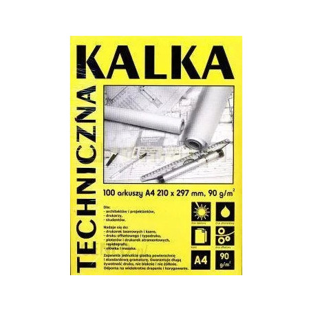 Kalka kreślarska A4 100ark. 90gr. DA4901 KOH-I-NOOR