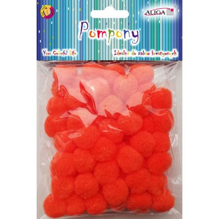 Pompony POM-407 pomarańczowe 2cm op.60szt. ALIGA