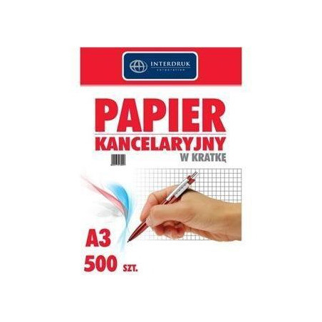 Papier kancelaryjny A3 kratka(500) INTERDRUK