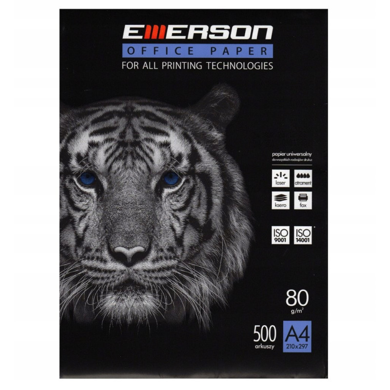 Papier ksero A4 80g EMERSON TIGER (5ryz) klasa białości C