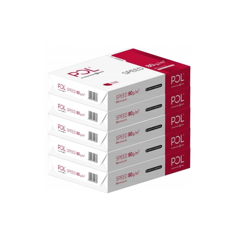 Papier ksero A4 80g POLSPEED (5 ryz) klasa C CIE 153 do drukarek i kopiarek