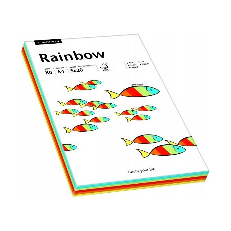 Papier ksero A4 80g RAINBOW mix intensywny 88043188