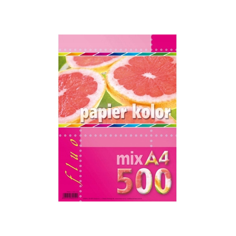 Papier A4 FLUO mix 500ark 5kol KRESKA