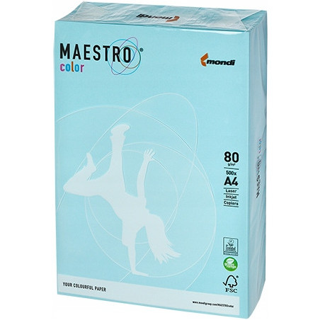 Papier ksero A4 80g MAESTRO COLOR MB30 niebieski pastel