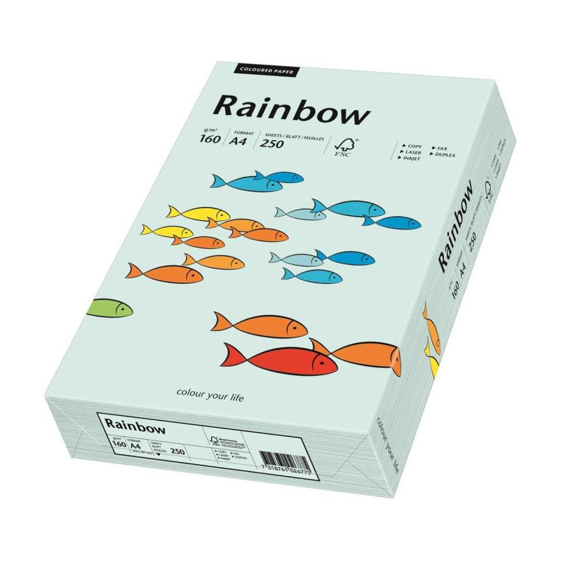 Papier ksero A4 160g RAINBOW R82 jasny niebieski 88042703