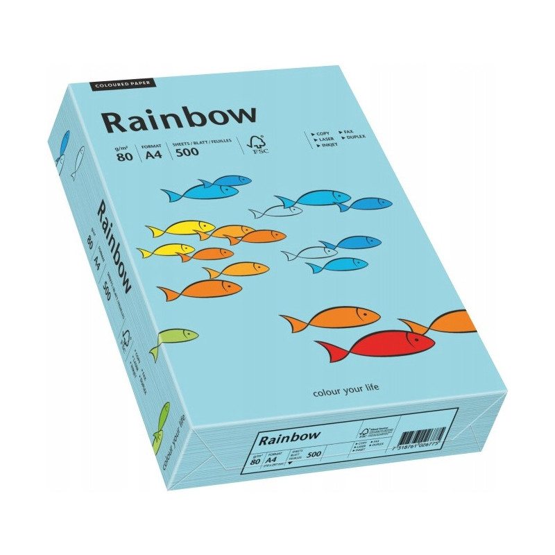 Papier ksero A4 80g RAINBOW R84 morski 88042717