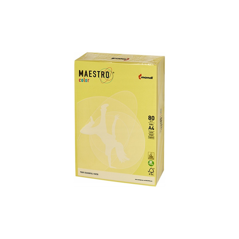 Papier ksero A4 80g MAESTRO COLOR ZG34 Trendy cytrynowy