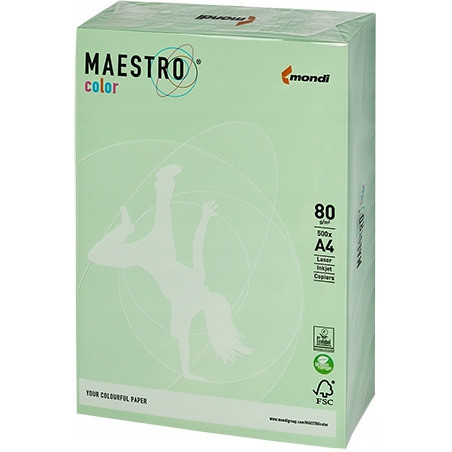 Papier ksero MAESTRO COLOR A4 80g MG28 pastel zielony