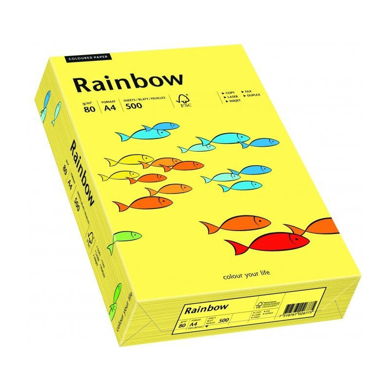Papier ksero kolorowy A4 80g RAINBOW żółty R16 88042343