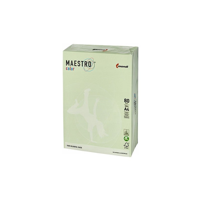 Papier ksero A4 80g MAESTRO COLOR GN27 pastel jasna zieleń