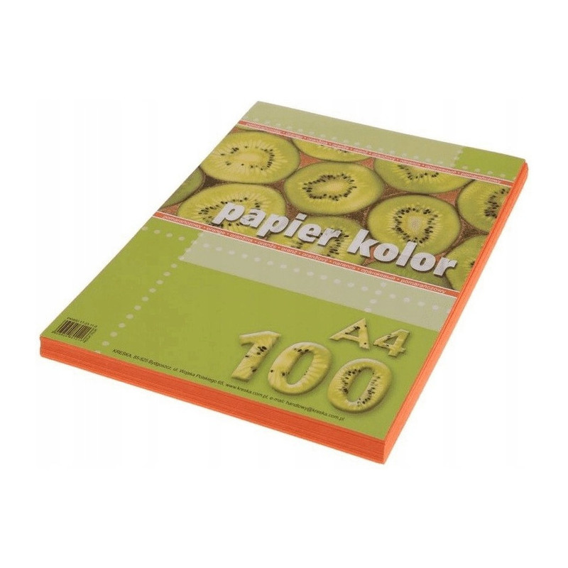 Papier ksero A4 KRESKA pomarańczowy 100ark