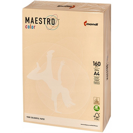 Papier ksero A4 160g MAESTRO COLOR CR20 pastel chamois (250arkuszy)