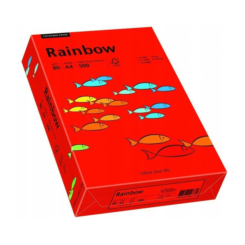Papier ksero A4 80g RAINBOW R28 ciemny czerwony R28 88042475