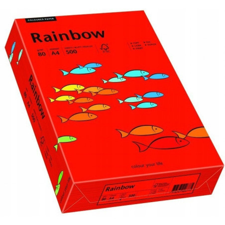 Papier ksero A4 80g RAINBOW R28 ciemny czerwony R28 88042475
