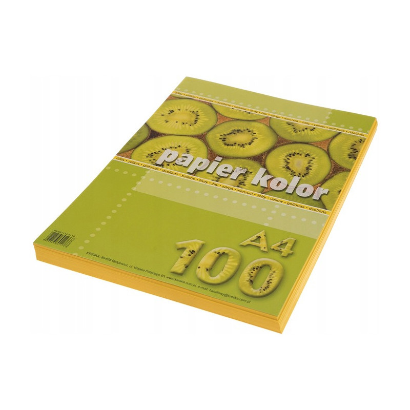 Papier ksero A4 żółty 100ark. KRESKA