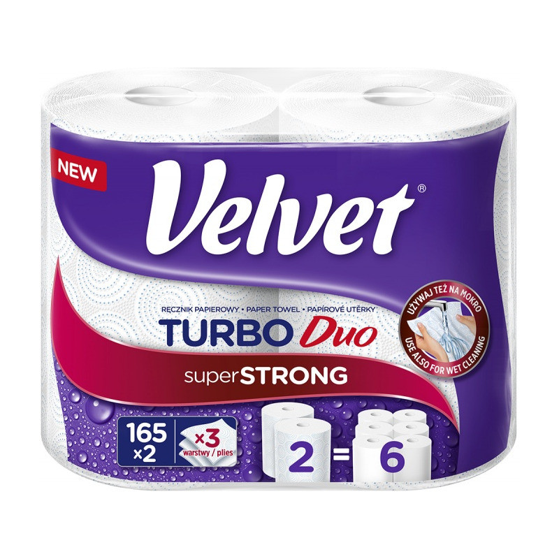 Ręcznik papierowy VELVET TURBO Duo (2 sztuki)