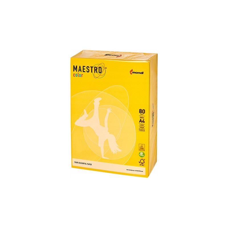 Papier ksero A4 80g MAESTRO COLOR IG50 Intensywny żółć siarkowa