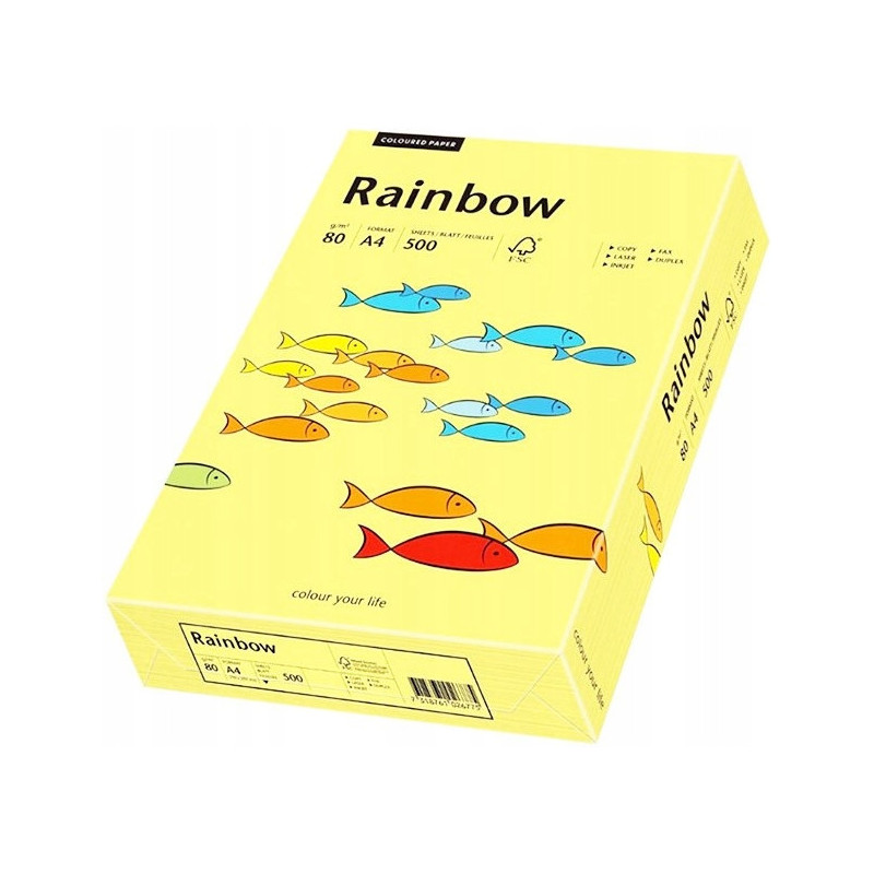 Papier ksero A4 80g RAINBOW R12 jasnożółty 88042297