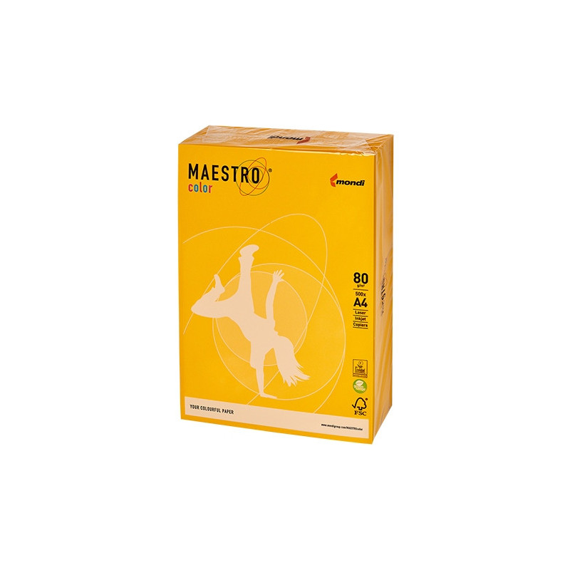 Papier ksero A4 80g MAESTRO COLOR SY40 Intensywny żółty słoneczny