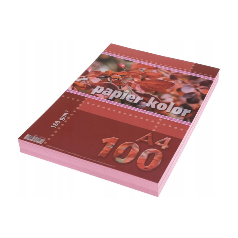 Papier ksero A4 160g KRESKA różowy 100ark