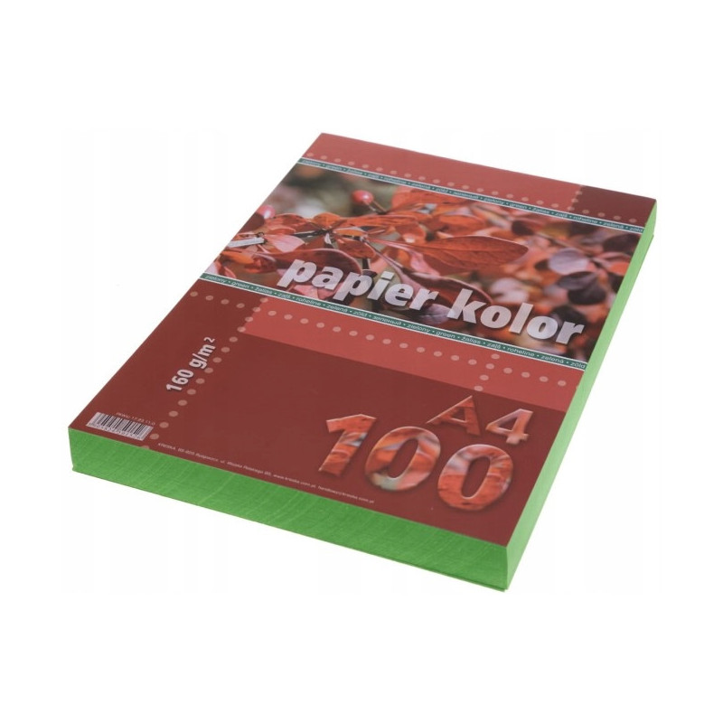 Papier ksero A4 160g KRESKA zielony 100ark